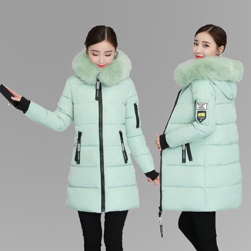 Woman's Fashion Winter Jacket Fur Collar Hooded Cotton Coat Ladies Warm A Word Cloak Type Jacket