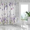 1 шт. 180x180 см занавеска для душа с принтом в виде натурального цветочного фиолетового лавандового узора, водонепроницаемая и устойчивая к плесени