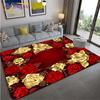 Gold/Red Rose Flowers 3D Printing Carpets Wedding Decor Large Area Rugs Valentine's Day Home Big Carpet Girl Room Gift Floor Mat