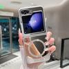 Для блестящего алмазного магнитного чехла для Samsung Z Flip 6 flip 4 3 flip6 zflip6 G Беспроводная зарядка Зеркало для макияжа Чехол