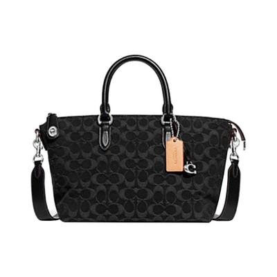 Сумка 27 Classic Monogram на молнии из денима и телячьей кожи, на плечо, через плечо, большая женская сумка, черная CE743-LHDRJ