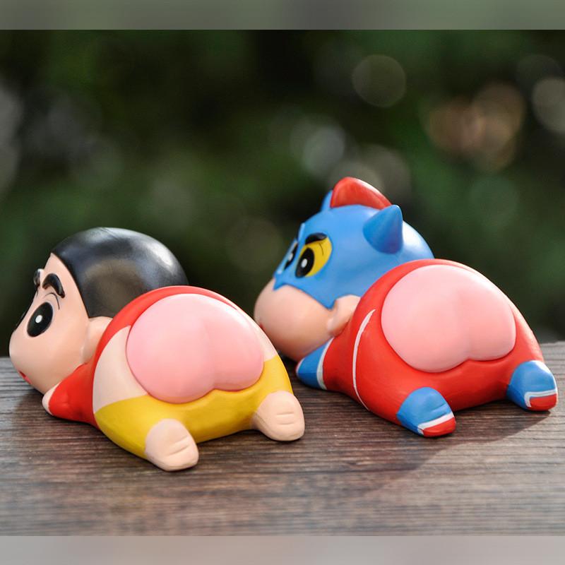 Crayon Shinchan Pvc Anime Figure Desk Ornament For Home Office Decor Special Characters Included