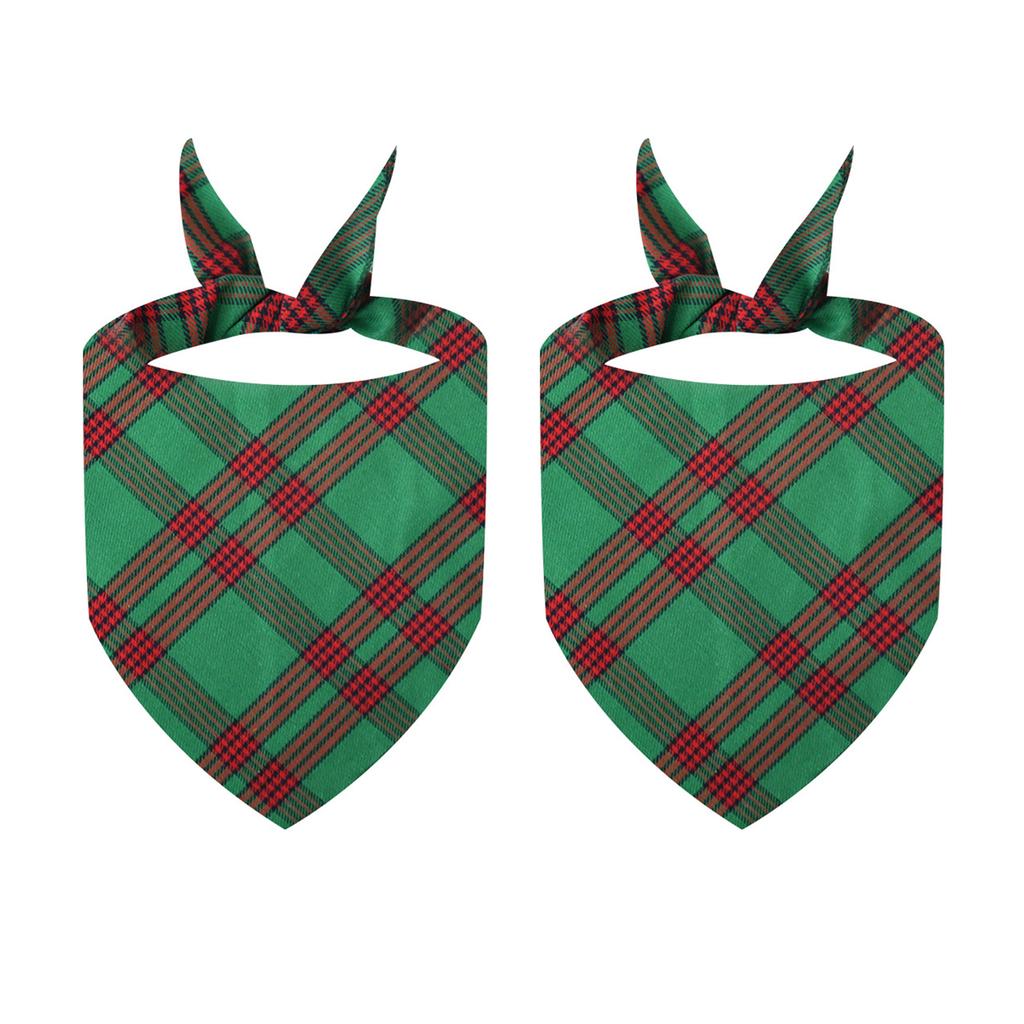 2PCS Pet Bandana for Cat Dogs Christmas Festival Party Props Dog Bandanas Scarf Triangle SalivaTowel Pet Holiday Collar