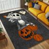 Jack Skellington'S Pumpkin Journey Living Room Non-Slip Area Rug Soft Carpet for Bedroom Game Playroom Sofa Office Home Decor Doormat Christmas Gift C