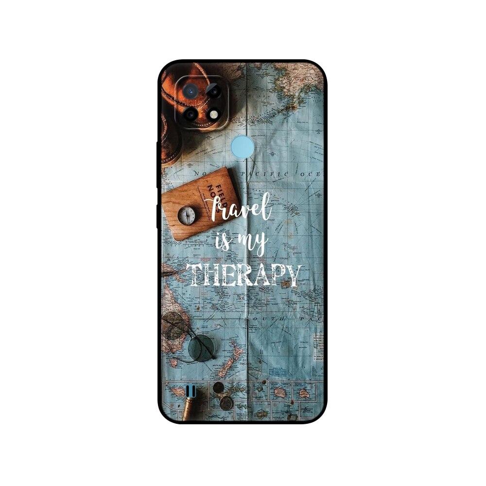 Силиконовый чехол для Realme C21 для OPPO RealmeC21 C 21, чехлы для телефонов 6,5 дюйма; Funda RMX3201 Bumper Capa Etui Мягкий черный чехол из ТПУ