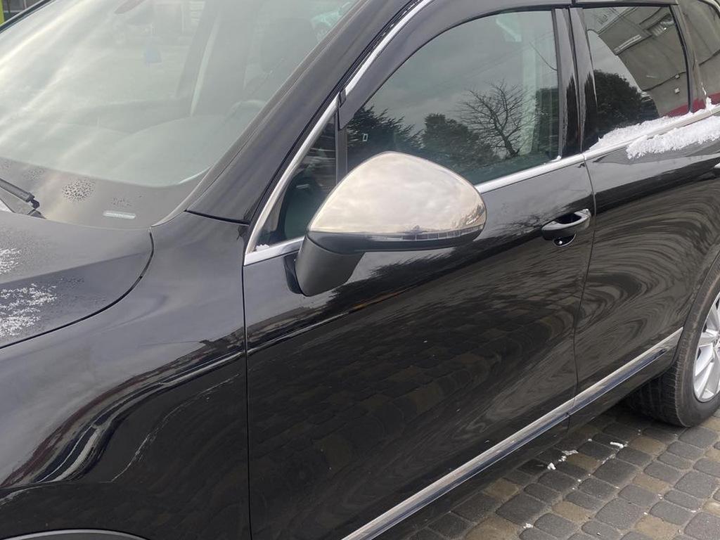 Накладки на зеркала (2 шт, нерж.) OmsaLine - Итальянская нержавейка для Volkswagen Touareg 2010-2018 гг