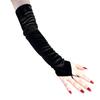 Halloween Cosplay Sexy Long Solid Color Mitten Women Stage Performances Dance Hook Finger Bridal Wedding Dress Gloves
