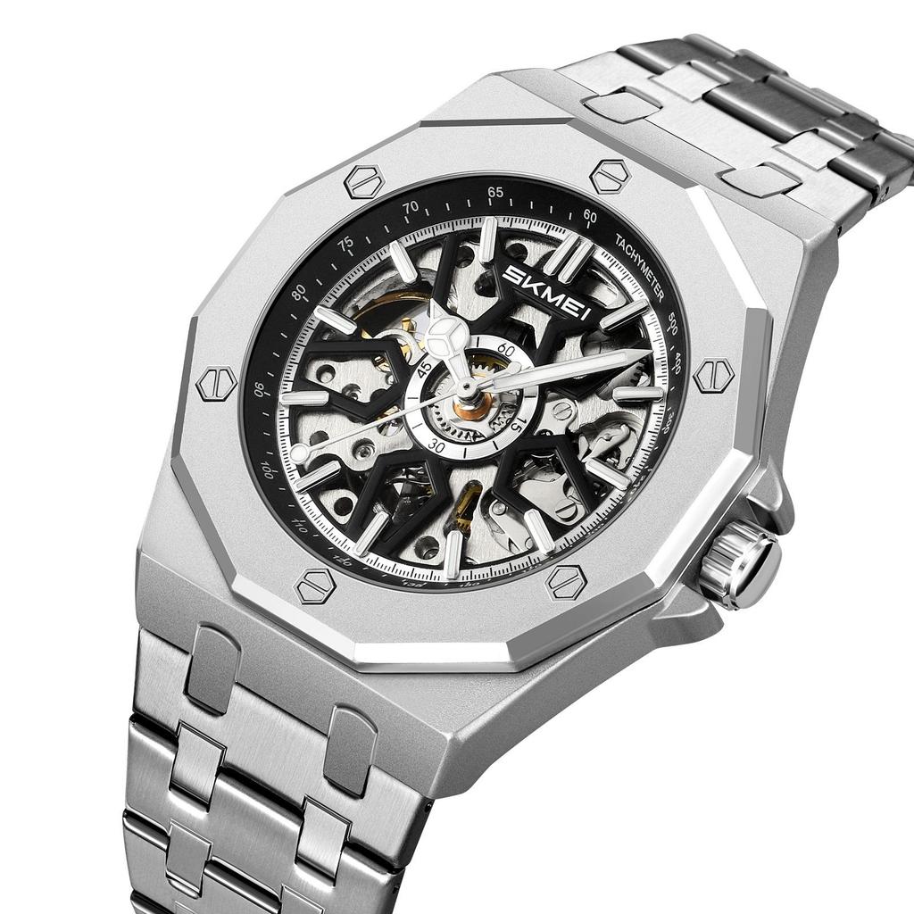 Mechanical Sport Design Bezel Fashion Watch Mens Watches New Montre Homme Clock Men Automatic Skeleton