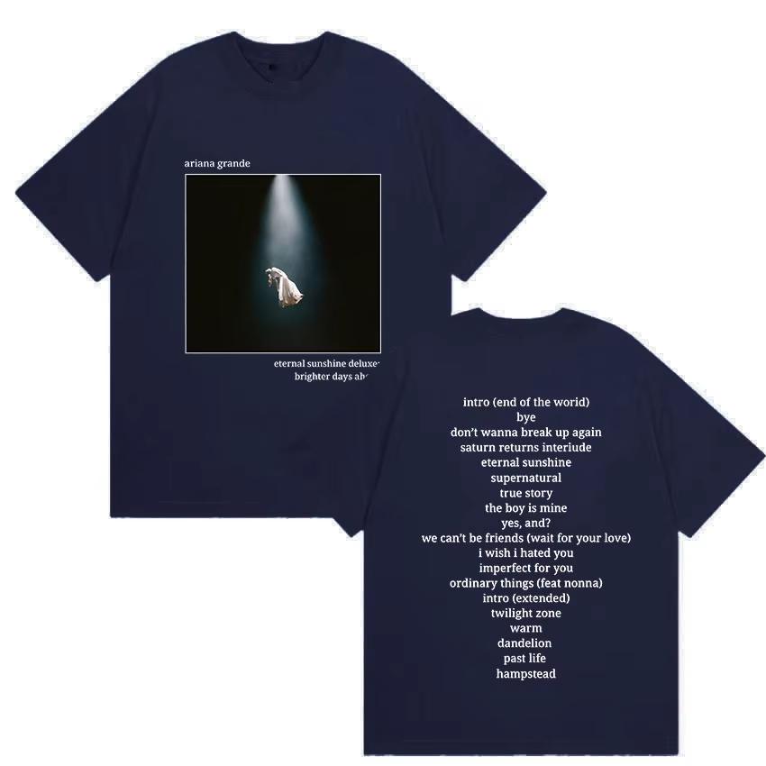Ariana Grande Brighter Days Ahead Album Graphic T-shirt Men and Women Cotton Clothing Short Sleeved Tee