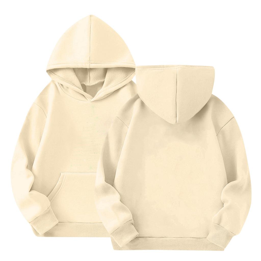Children's Hoodies Loose Solid Color Hooded Sports Shirt Fashionable Sports Shirt