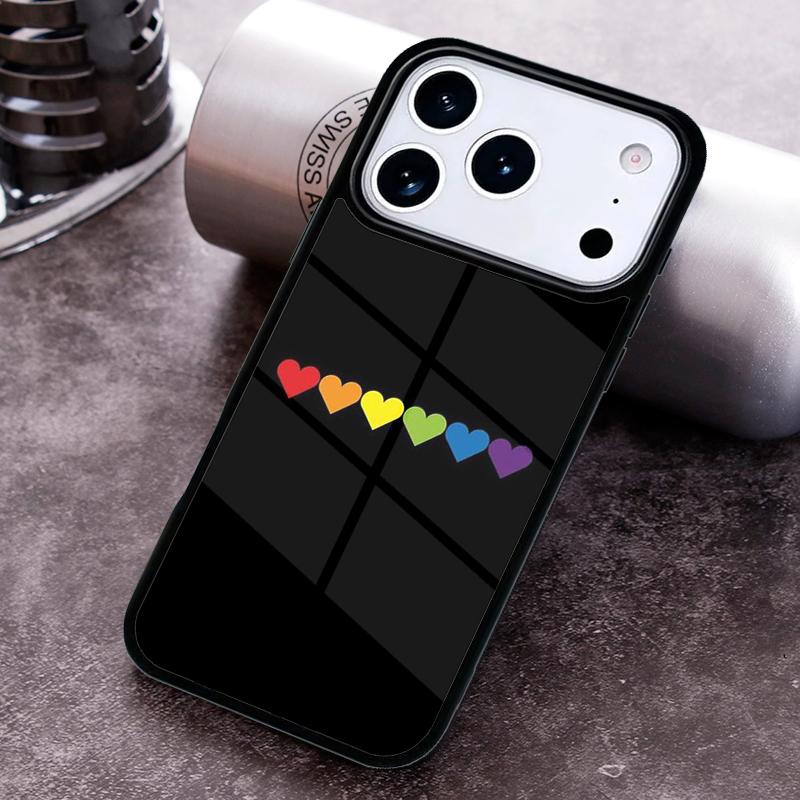 Gay Pride Flag LGBT Phone Case for iPhone 17 16 15 Pro Max Air 14 13 12 11 Plus Shockproof Cover