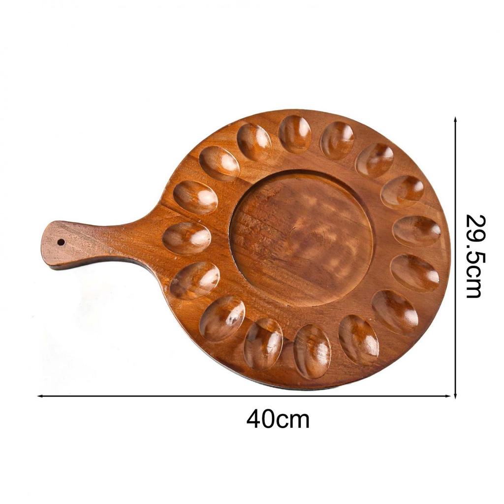 Блюдо для фаршированных яиц Круглая подставка для яиц Деревянный поднос для фаршированных яиц Поднос для хранения