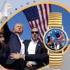Часы с изображением инцидента со стрельбой бывшего президента Трампа, аналоговые водонепроницаемые, с римским алфавитом, стильные кварцевые часы унисекс, серебряные, золотые, модный аксессуар