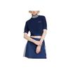 adidas Women's Night Indigo Off White Cropped Turtleneck Top JC7680