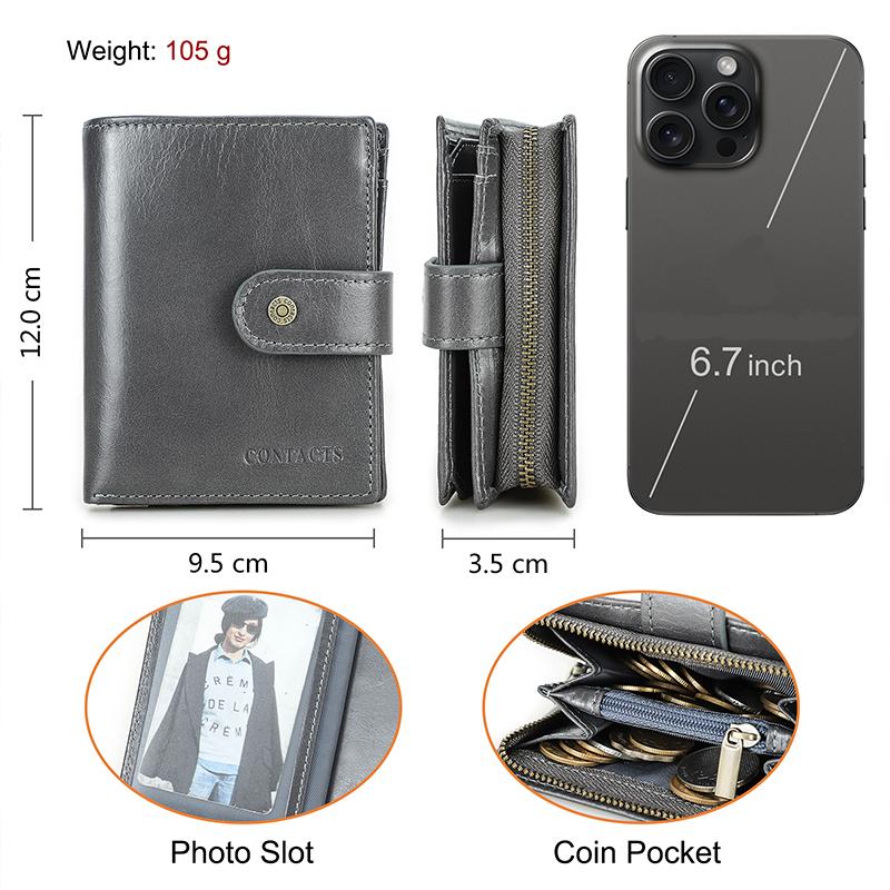 CONTACT'S женский компактный бумажник из натуральной кожи