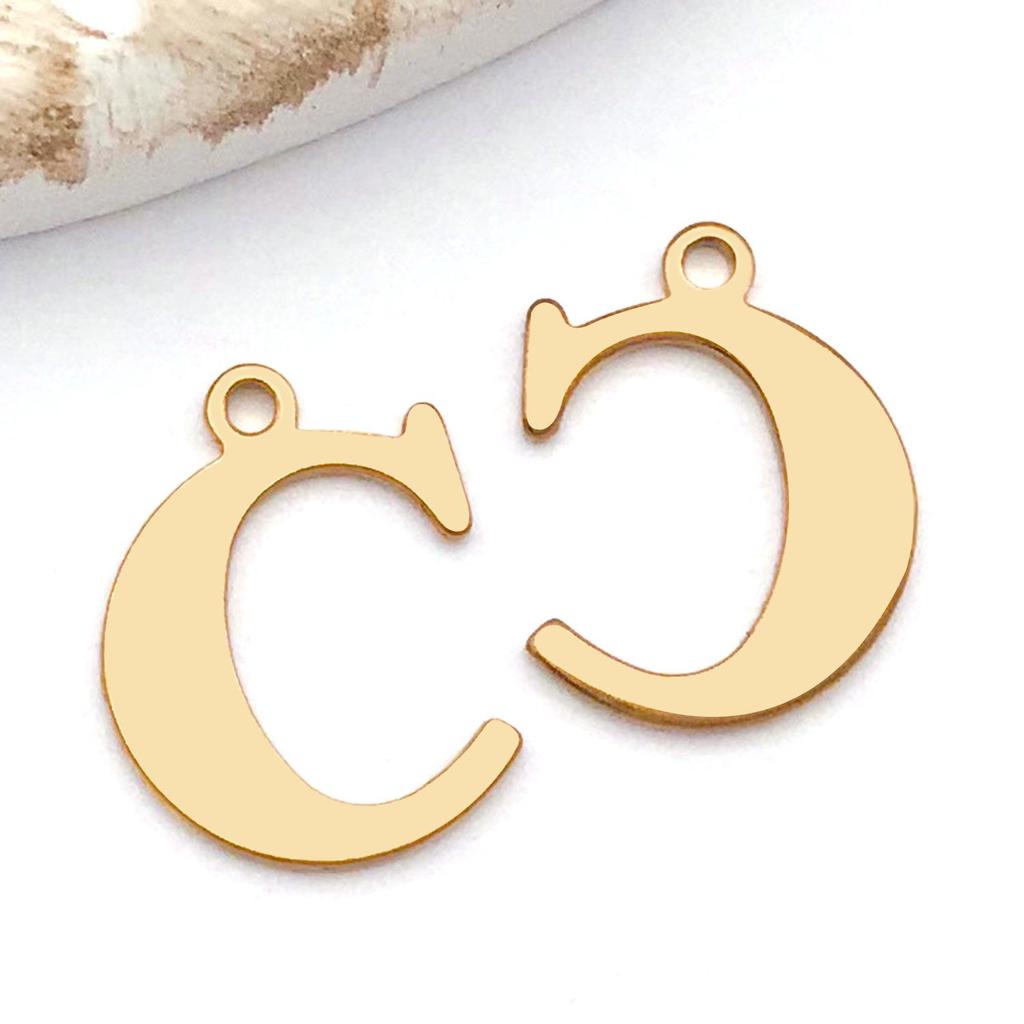 Подвески с буквами алфавита из нержавеющей стали, ювелирные аксессуары для самостоятельного изготовления ожерелий, браслетов и серег