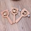 Baby Beech Wooden Rattle Teethers Montessori Toys Wooden Baby Rattle Teether