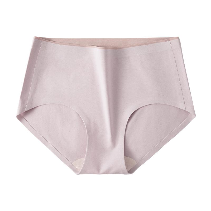 Cotton Seamless Mid Waist Underwear One Piece Women's Underwear Antibacterial Triangle Pants