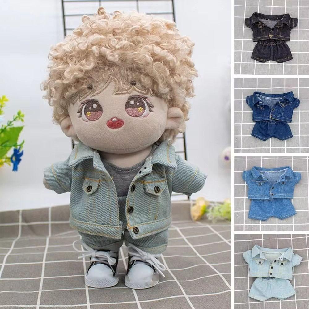 Casual Wears Doll Jacket Pants Clothes Suit Doll Coat Tops Fashion Cotton Doll Jeans  Kids Toys