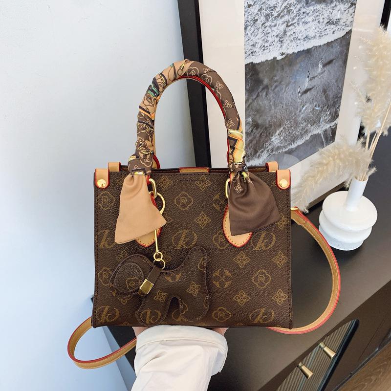 Винтажный принт, женская сумка-тоут через плечо, 2025, нишевый дизайн для мам среднего возраста