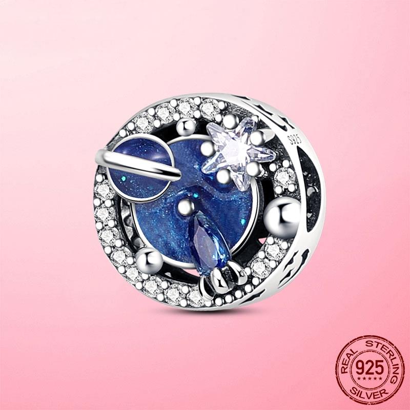 Коллекция Звезд Серебро 925 пробы Шармы Путешествие в Галактику Подходят для Оригинального Модного Браслета Серебро 925 Ювелирные изделия