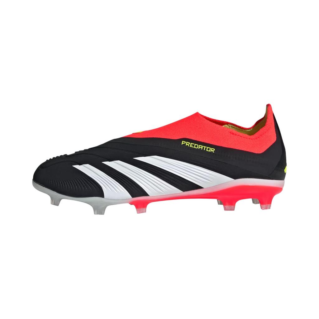 adidas Predator 24+ Без шнурков FG Черный основной Белый облачный Солнечно-красный GS IG7753