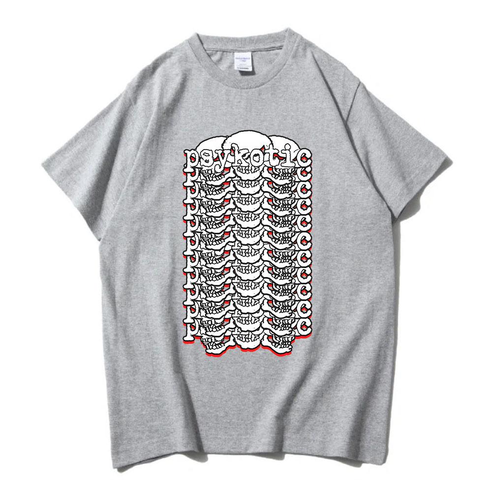 OsamaSon Psykotic Red Logo Tshirts Unisex Streetwear Hip Hop Fashion Short Sleeve Loose Male Tshirt Harajuku