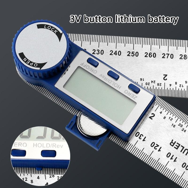 Steel Digital Protractor with Large LCD Display High Accuracy Digital Angles Gauges for Accurate Angles Measurements