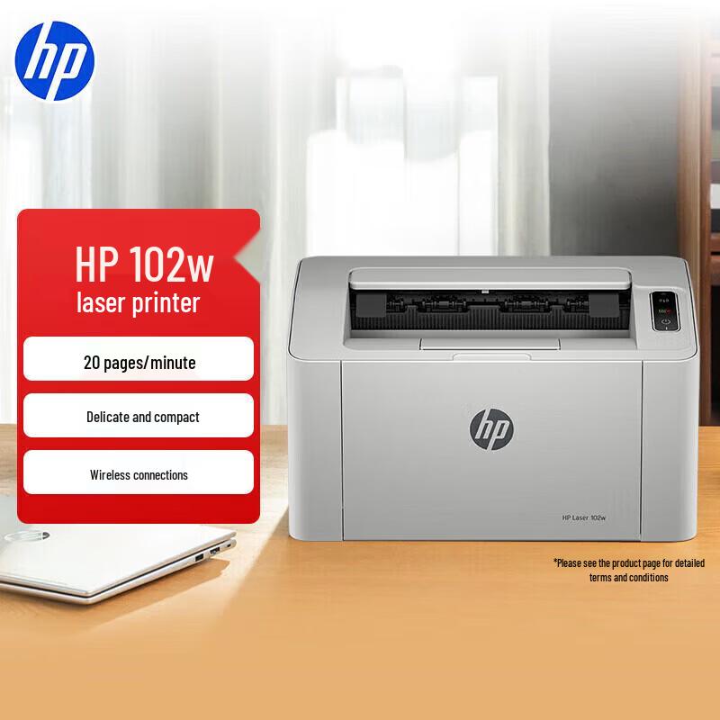 HP LaserJet 102W Wireless Laser Printer CN plug (adapter included)