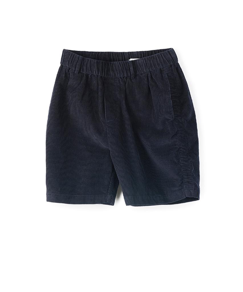 PARTIMENTO Puckered Corduroy Shorts Deep Navy
