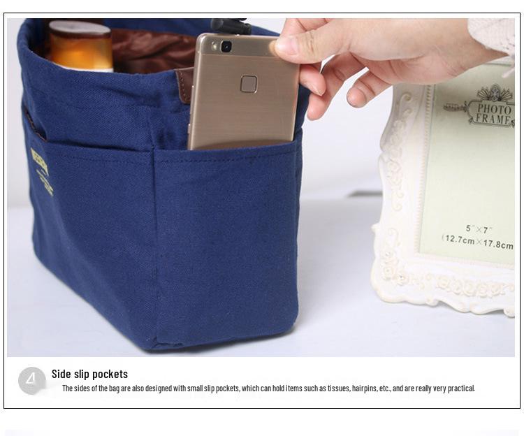 Kiss the Rain: Waterproof Canvas Makeup Bag - Practical & Portable Storage