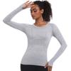 Auroth Long Sleeve Yoga Shirts With Thumb Hole Women Gym Sports Top Solid Color Running Slim Stretch Fitness Shirts