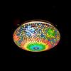 Multicloured Flower Design Coloured Mosaic Glass Ceiling Light