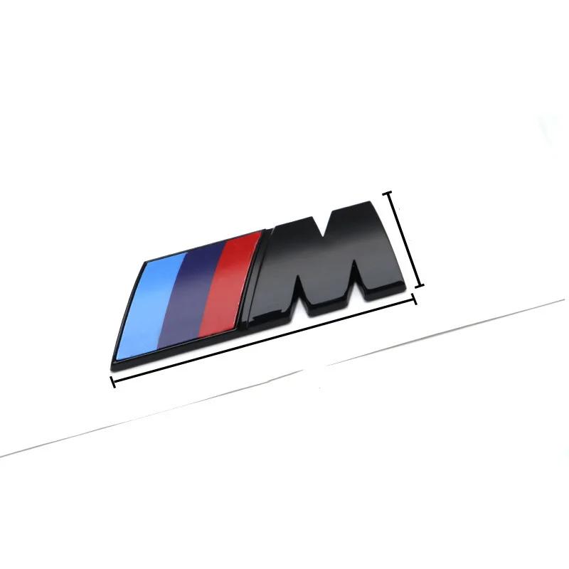 For BMW CBMW M Performance 3D Emblem ABS Glossy Black Front Grille & Rear Trunk Badge Sticker for M3 M5 X3 X5 Models Car Styling Upgrade