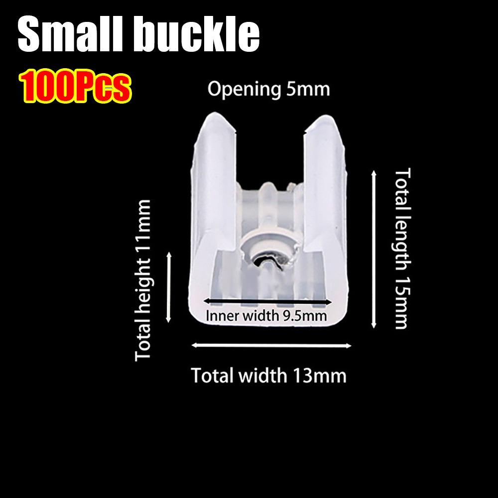 100Pcs 220V Flexible COB LED Strip Fixed Clips Plastic Lamp Holder Fitting Light Mounting Buckle 8-20mm 5050/5730/2835