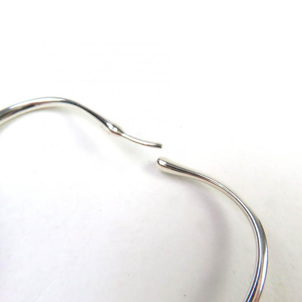 Great TIFFANY&Co. Pierce Open Heart Hoop Pierce Silver 925 Women Used