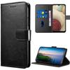 PU Case - BOOLING - for Samsung Galaxy A13 5G - Black Synthetic Leather - Full Flap - 3 Card Slots