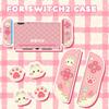 Прекрасный защитный чехол для Switch 2 Kawaii Розовая защитная оболочка Совместимая задняя крышка консоли и силиконовый чехол для ручек Милый