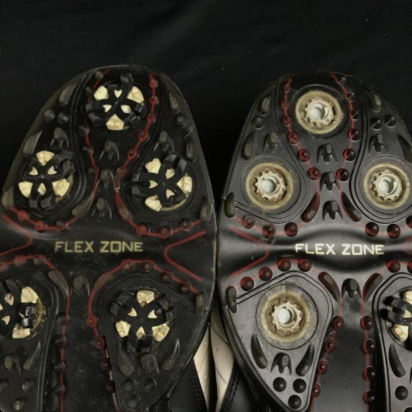 FOOT JOY golf-ботинки с dial-системой шнуровки flex zone 9W 27 белый(ИСПОЛЬЗОВАЛ)