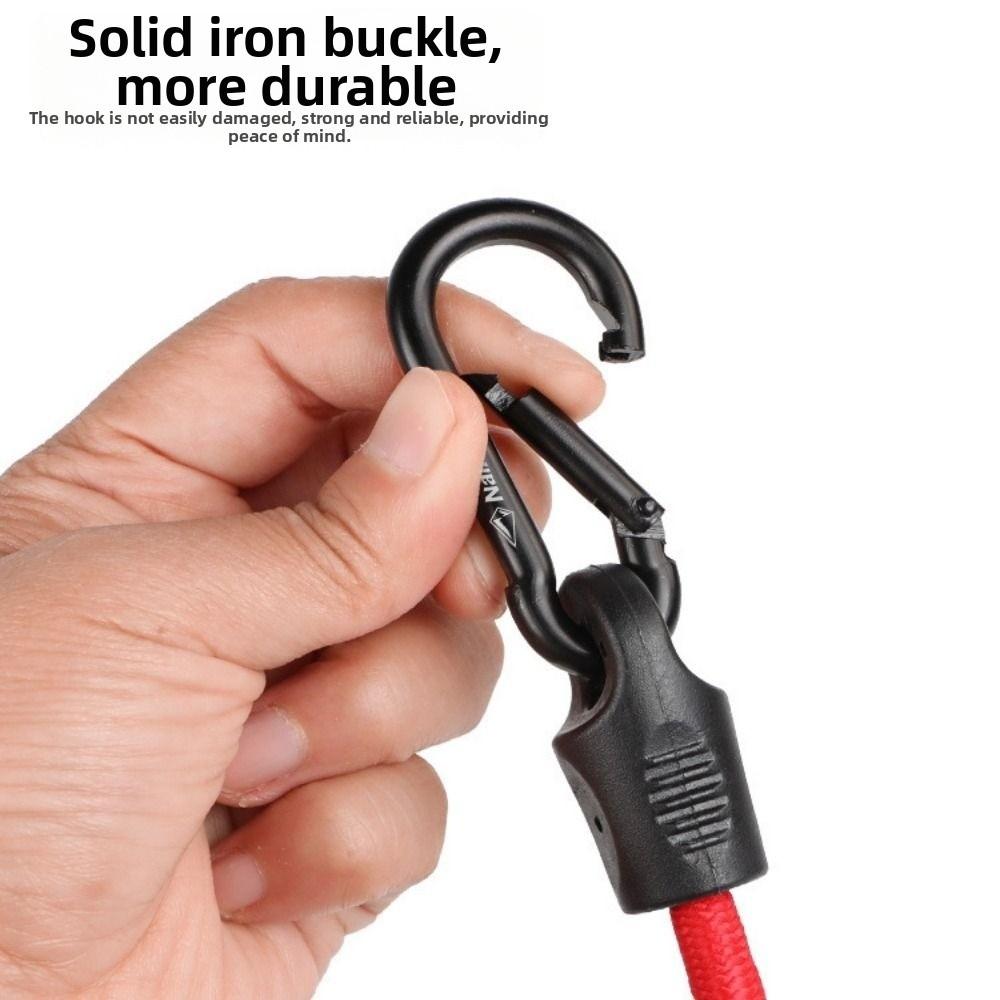 8mm Diameter Elastic Rope Tent Hook Red&Black Tents Reinforcing Clothes Ropes Suitable for Camping