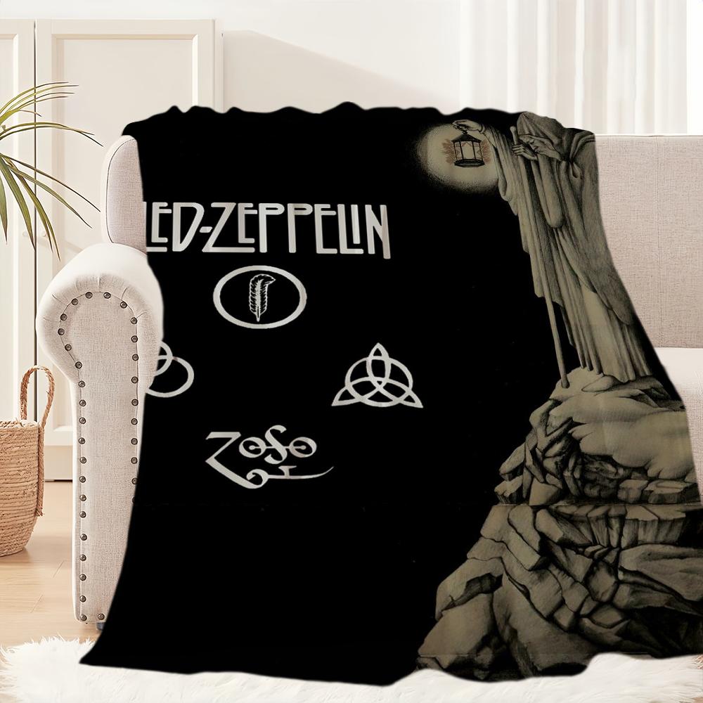 ROCK Band Blanket Plush Nap Sofa rug for Living L-LedS Z-Zeppelin-ES Room Warm Office Bedroom Birthday Home Travel Kid Gifts