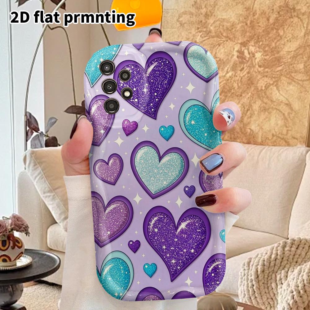 Чехол для телефона: 2D Плоский Защитный Чехол для Samsung Galaxy A34 A35 M05 M06 S20 S22 S21 FE Plus 5G, Стиль для Пары, Узор в Полное Сердце, Рождество и Хэллоуин G