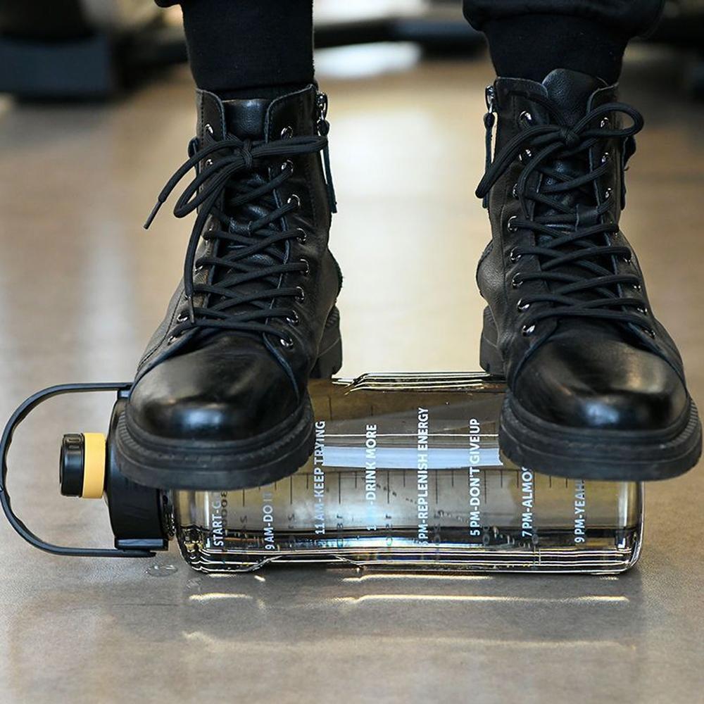 Бутылка для питья 101 унция/50 унций с отметкой времени 2 в 1 соломинка и крышка без BPA термостойкая бутылка для воды для спортзала с ремешком для переноски