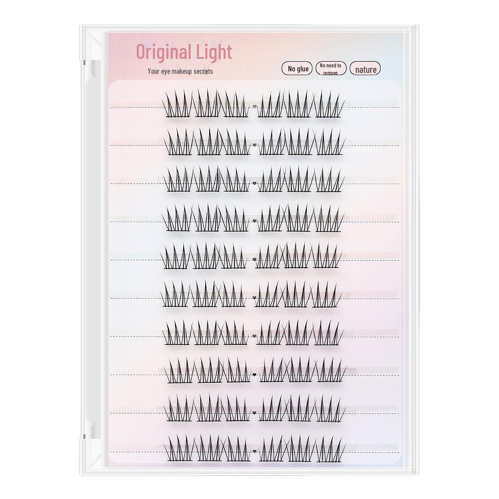 8910 мм короткие бесклеевые сегментные корейские натуральные самоклеящиеся накладные ресницы