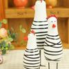 3Pcs/Set Chic Painted Chicken Statue Stylish Desktop Rooster Figurine  Home Decor