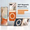 Кожаный чехол с покрытием для Motorola Razr 60 Ultra 70 Ultra, чехол-шарнир, поворотная магнитная кольцевая подставка, крышка с пленкой для маленького экрана