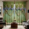 2 шт. HD цифровая печать на шторах имитация ламбрекена зеленого цвета в итальянском стиле украшение для дома стиль украшения l