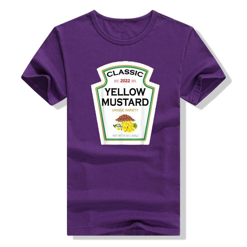 Yellow Mustard DIY Halloween Costume Matching Group MustardTShirt Funny Ketchup Clothes for Couples Gifts Aesthetic Outfits