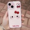 Прозрачный чехол Space Shell с большим лицом Китти для Apple 17 Pro Max/16, 15 Plus, Милый и простой для новых моделей 14