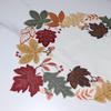 Thanksgiving Table Runner Embroidered Fall Leaves Table Centerpieces 72 inches Long Leaves Autumn Maple Leaf Cut Out Dinning Coffee for Party White